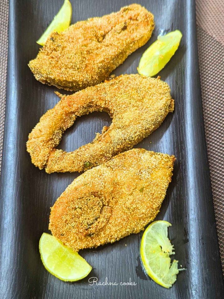 Air Fryer Rava Fried Fish - Rachna cooks