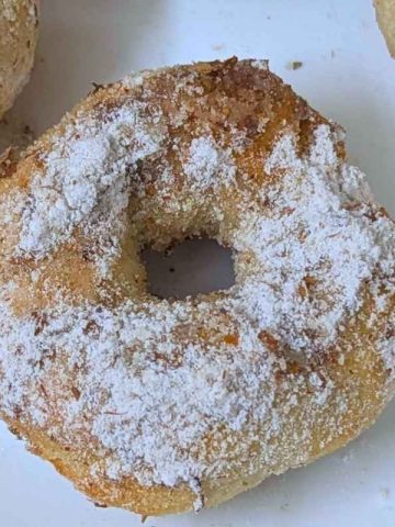 Air fried donuts on a plate