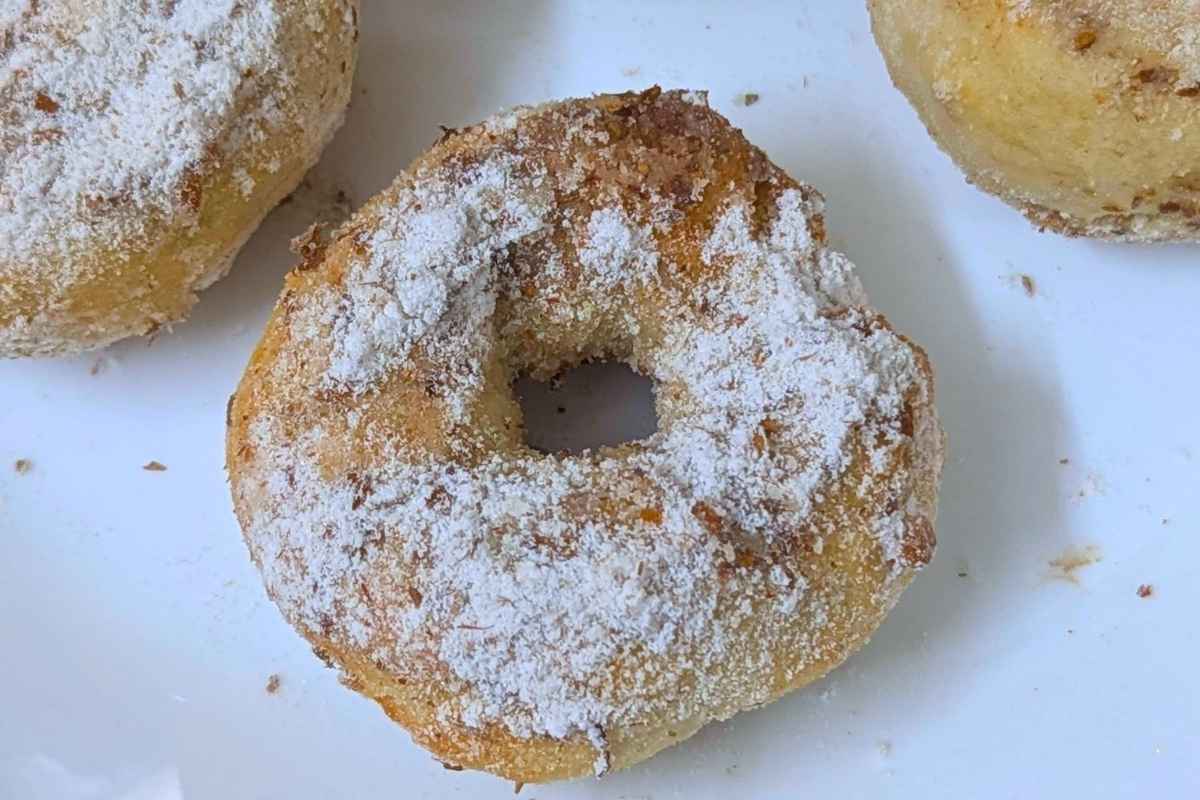 Air fried donuts on a plate