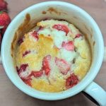 Delicious strawberry mug cake