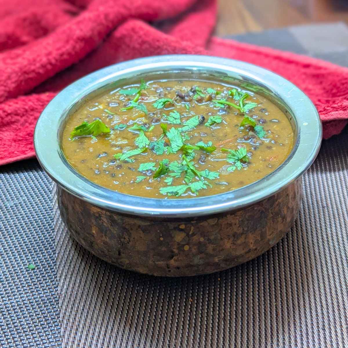 Maa ki dal served in a pretty bowl