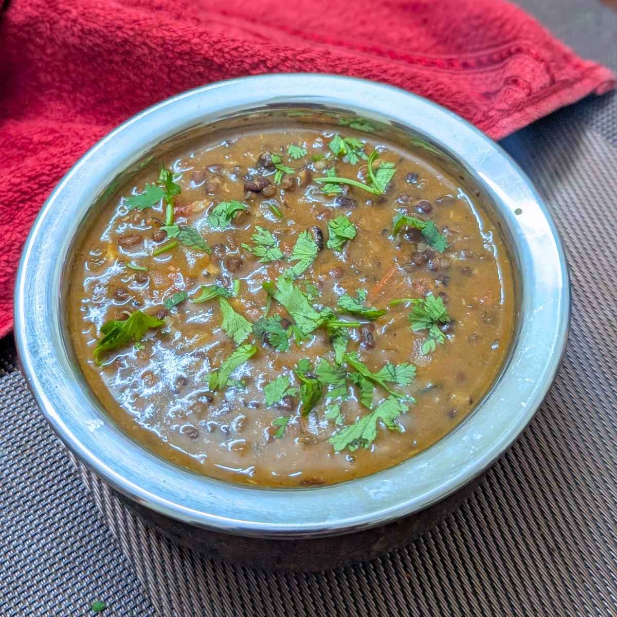 Maa ki dal served in a pretty bowl