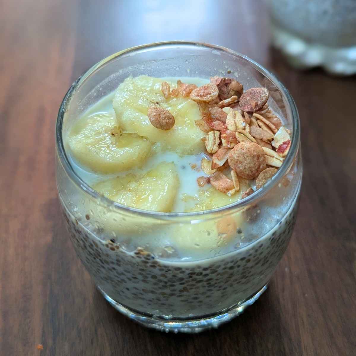 Chia seed pudding in a glass