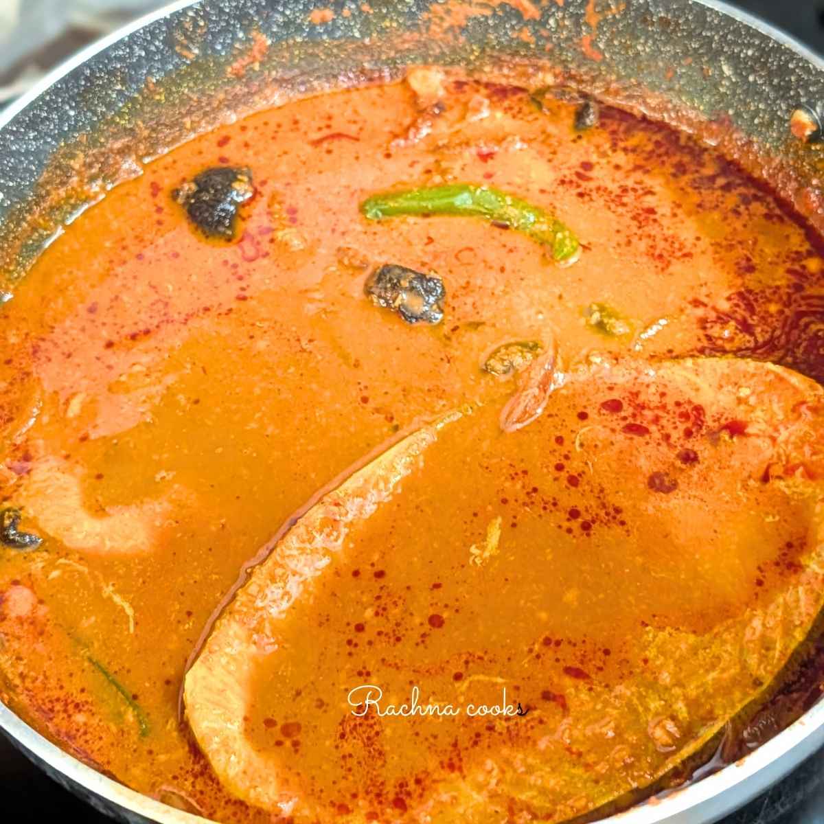 Malvani curry with surmai fillets added